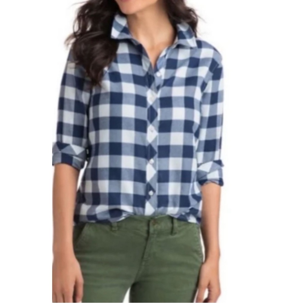Vineyard Vines Performance Flannel Buffalo Check Relaxed  Button Down Shirt